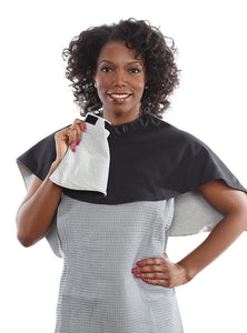 Wrapperoo T-Shirt Hair Towel and Protective Styling Cape for naturally curly hair
